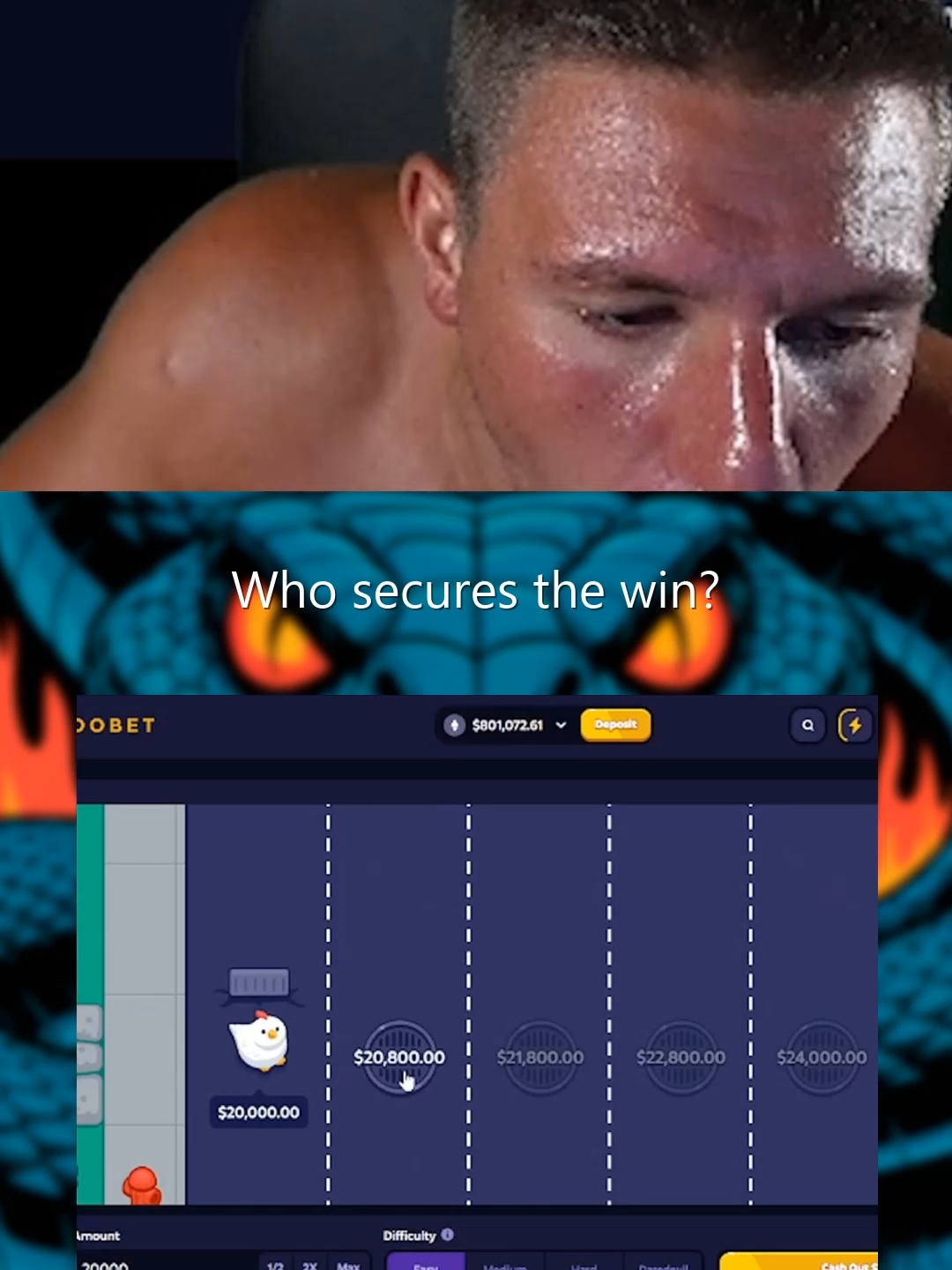 Who secures the win