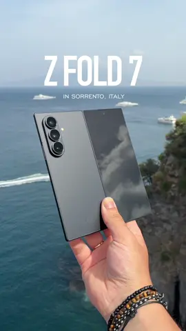 First video from my trip to Sorrento 🇮🇹📱 Shot on the Z Fold 7 and honestly… this camera has surprised me so much! More travel content coming soon ✈️🌊 #Sorrento #TravelTok #GalaxyZFold7 #PhonePhotography #Italy