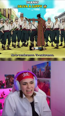 Uffff que escenon  . #shanks #onepiece #luffy #reaccion #anime 