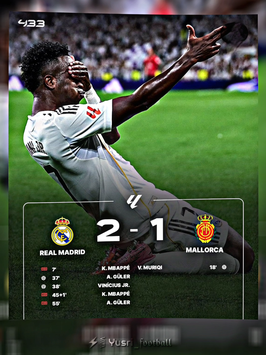 FT : Real Madrid 2 - 1 Mallorca, Madrid menang wak 🗿🤙#football #realmadrid #fyp #fyppppppppppppppppppppppp #xyzbca 