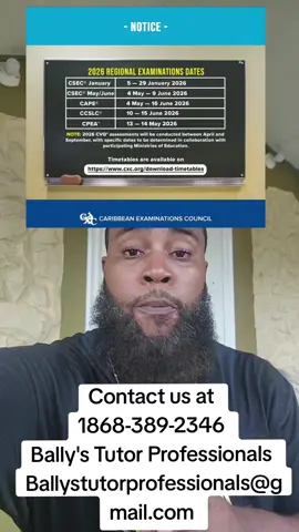 Open to students across the Caribbean. First come First Served. Limited spaces available. Classes will be conducted online via zoom.This is strictly for repeaters. Feel free to dm me or contact us at 1868-389-2346. #bally #student #teacher #teachersoftiktok #Caribbean 