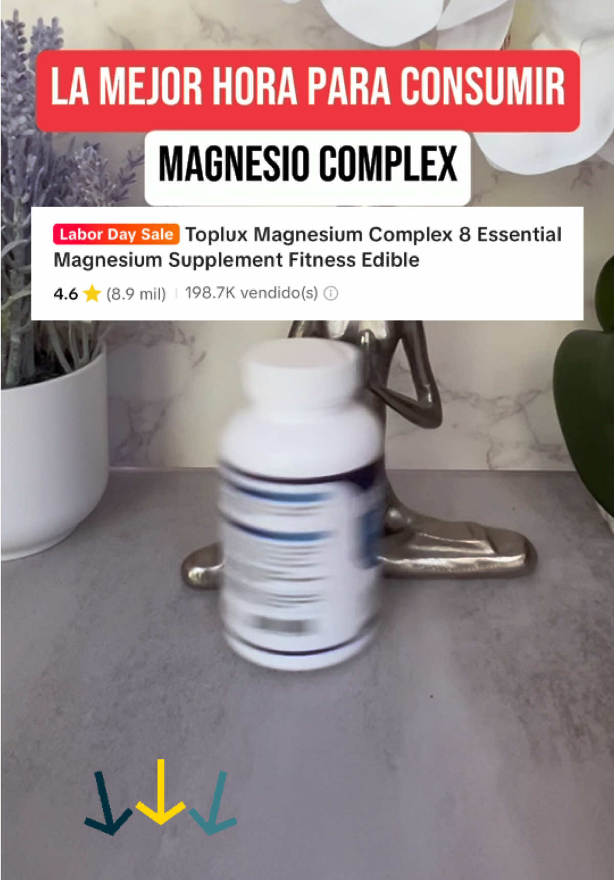 Mejores horarios para tomar Magnesio Complex #magnesio #magnesium #magnesiumbenefits #tiktokshop #salud 