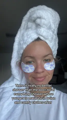I could take the longest nap rn #boatday #lakeday #everythingshower #eyemask #skincare 