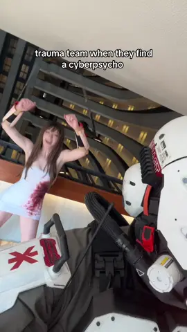 anything but saving david’s mom 😭🙏 #cyberpunk2077 #traumateam #cyberpunkcosplay #cosplay #fyp 