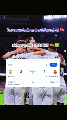 como lo remonta el REAL MADRID  A mallorca ✅️ aki puro madridistas    HALA MADRID 🇪🇸 ✅️⚽️
