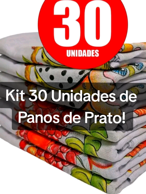Kit 30 unidades de panos de prato #panosdeprato #prato #panos #tictokshop #tiktokviral 