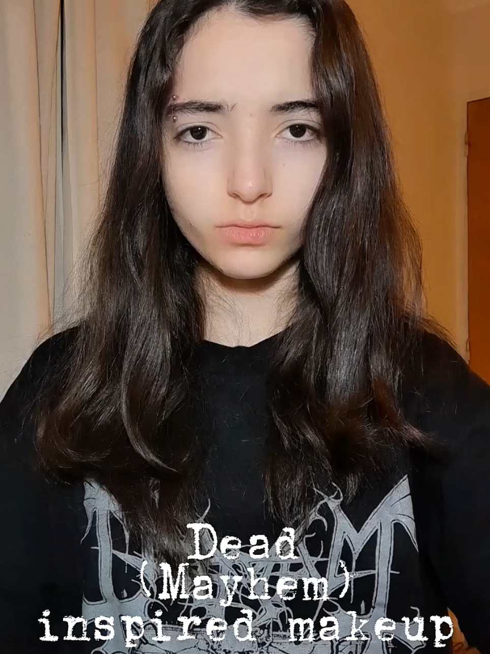 Replying to @aakash_d_kharel This was a popular request! I'll be trying to cover more of your requests, I have some pending 😁🖤 TAGS: #mayhem #blackmetal #makeup #corpsepaint #makeuptutorial 