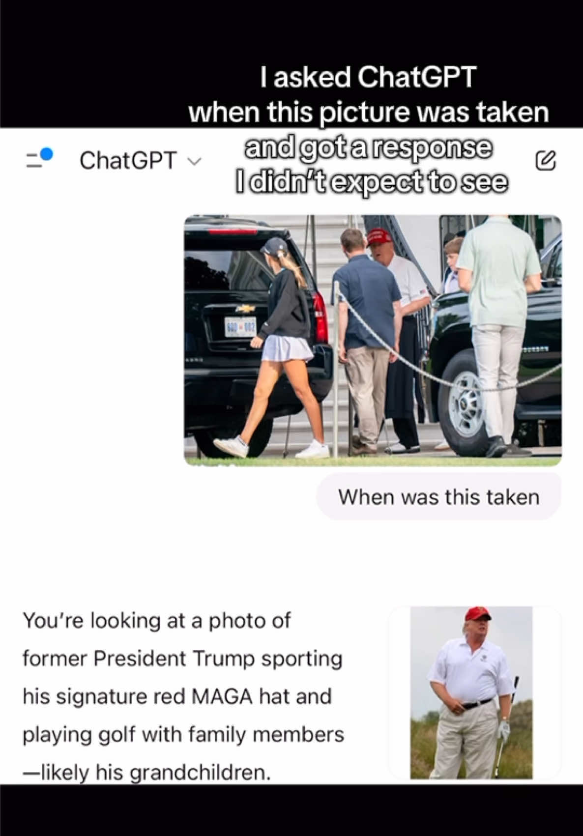 Obviously it’s ChatGPT so do what you will with this info but… #politicsontiktok #weekendatbernies #trump #whereareyou #seesomethingsaysomething 