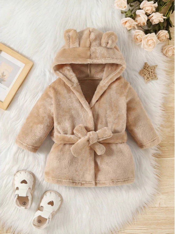 Roupão de Bebe Infantil Quentinho com Capuz e Cinto Tecido Plush Antialérgico. #dicas #maternidade #mae #bebe #enxoval #shopeebr #MaternidadeReal