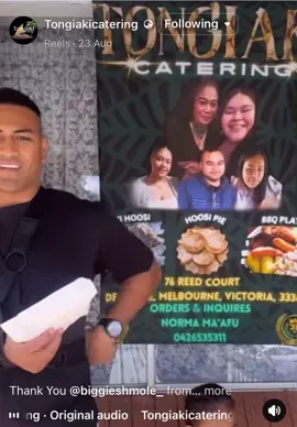 Olakau’atu trying some horse meat pies Tongiakicatering 🥧🐴🇹🇴💯