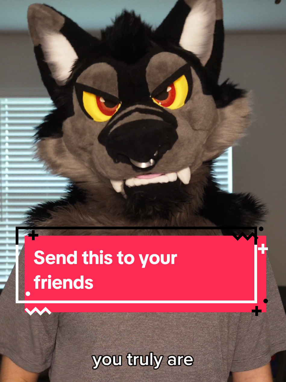 You know who to send this to ♥️. NOT ME THOUGH. Also yes, I realize the nose ring was wonky x.x #furry #furryfandom #furriesoftiktok #fursuit #fursuiter 