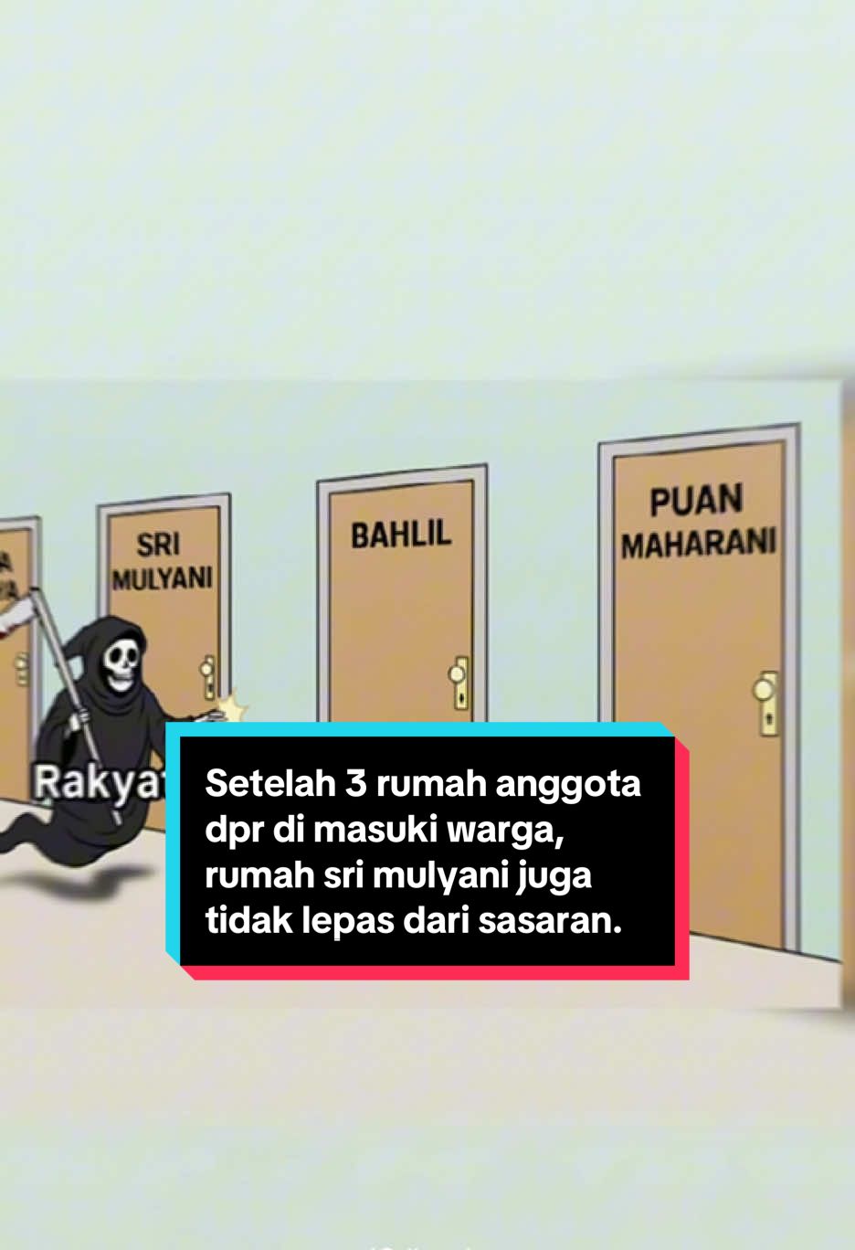 kondisi saat ini, di jam 3 pagi daerah bintaro sektor 3a (rumah sri mulyani) belum berhenti dari jam 11 #rumah #srimulyani #dimasukinwarga #demohariini #1312acab 