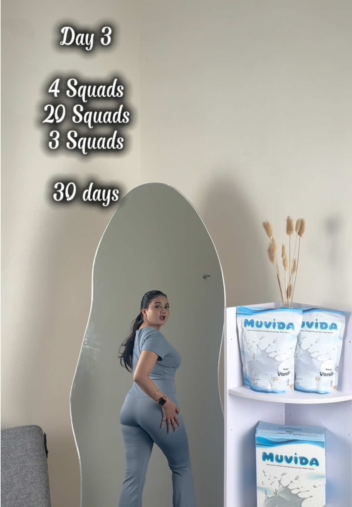 Konsisten adalah kunci bikin 🍑 pulen #squatchallenge #workoutplan #motivation #fyp #susumuvida 