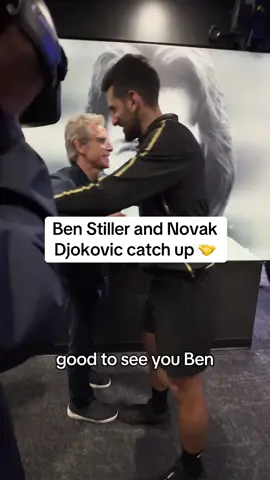 Two legends #benstiller #novakdjokovic #USOpen 
