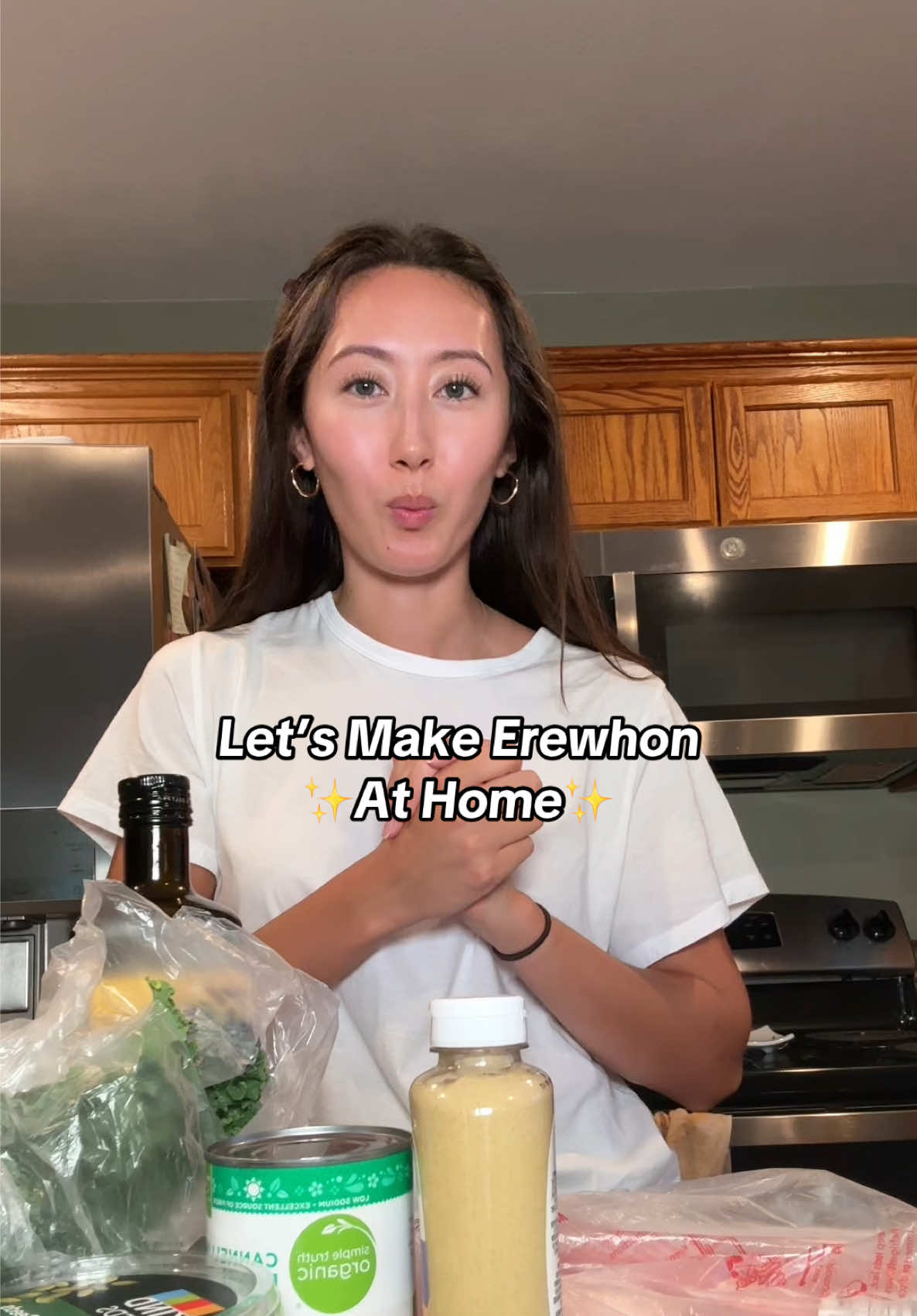 Making Erewhon AT HOME yay!! We’re making the kale and white bean salad, steak, and Mac n cheese 🥗🥩🧀  Kale & white bean salad dressing: 1/3 cup EVOO  1 tsp Dijon mustard  1/2 tsp salt 1 garlic clove, minced Lemon zest Juice of 1 lemon 1 tbsp maple syrup (I didn’t have any tho). I also said 1 tsp in the video but it’s a tbsp Pepper  ^Recipe from @Lina Storm ! #erewhonathome #kaleandwhitebeansalad #kalewhitebeansalad #erewhonfood #erewhonrecipe #cookdinnerwithme #recreatingmeals 