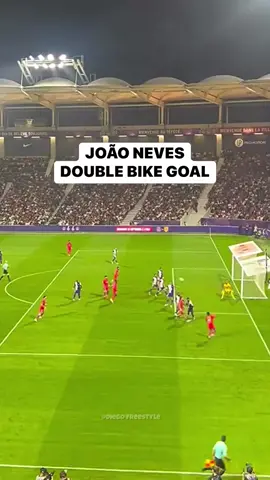 João Neves Double Bike Goal #football #PSG #joaoneves 