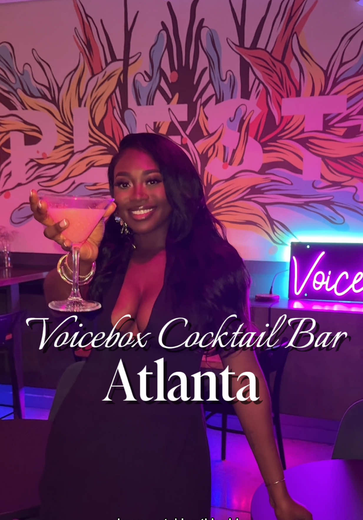 📍Voicebox Cocktail Bar - Atlanta  Super cute and the drinks were delish !!!  #atlanta #atlantathingstodo #atlantadatenight #datenight #cocktailbar #datenightinspo #fyp #viral #atlantainfluencer #atlantacreator 