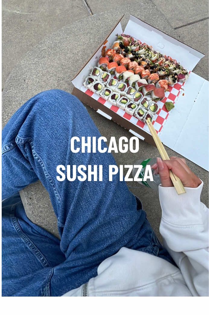 Wholesome Friday night in Chicago 🤍 ordered this from Tanuki Sushi & Grill  #chicago #lakeshoredrive #thingstodochicago 