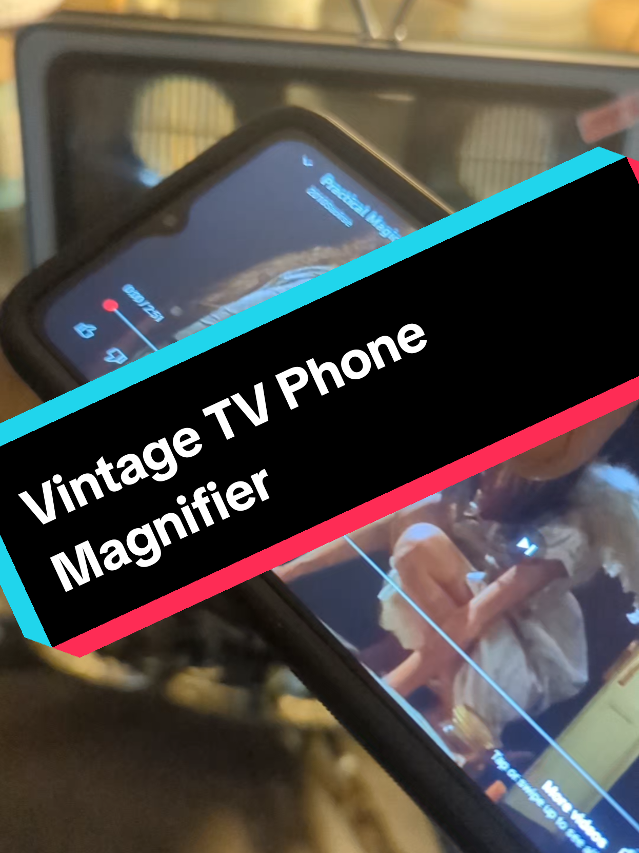 Vintage TV Phone Magnifier! #vintage #vintagetv #tiktokshop #practicalmagic #fyp 