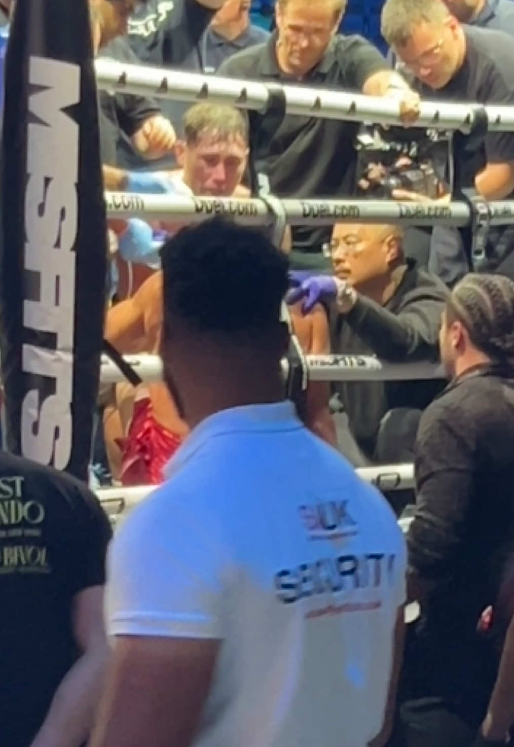 Darren Till consoles Luke Rockhold after brutal KO win #foryourpage #boxing #foryou #fyp #viral 
