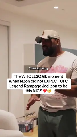 The WHOLESOME moment when N3on did not EXPECT UFC Legend Rampage Jackson to be this NICE ❤️🥺 #n3on #UFC #rampagejackson 