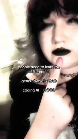 generative AI is the slop we have been seeing like chatgbt. Coding AI is what powers websites, social media apps like tiktok, and games. im tired of comments telling me “you hate ai but tiktok uses ai !!!” anything related to technology does, that isnt the environmental issue. #ilovemybf #whimsical #fyp #babybat #generativeai 