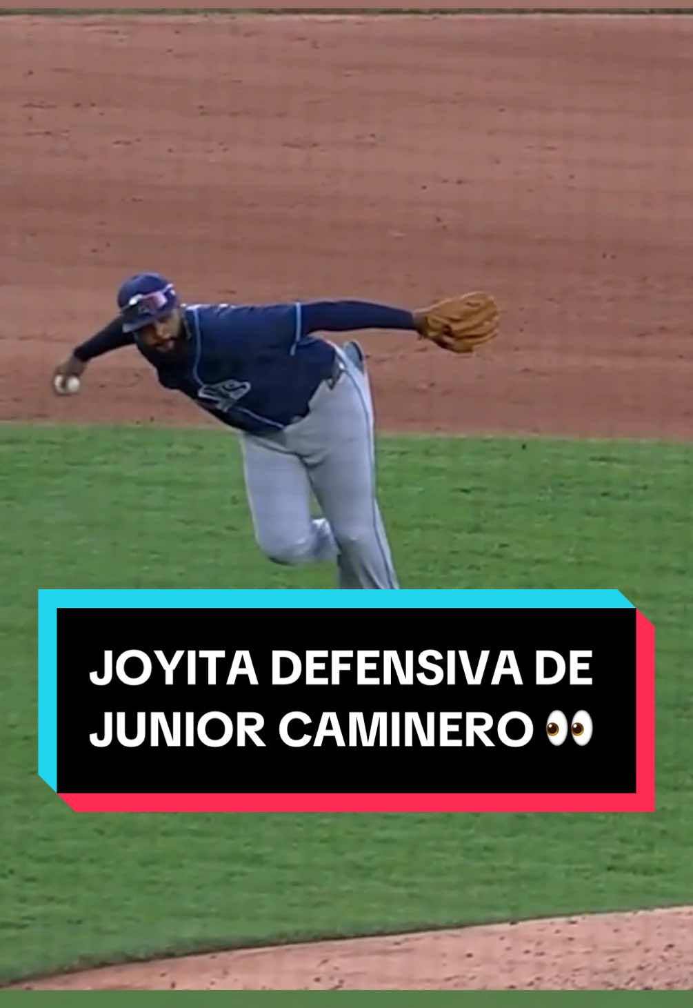 Joyita defensiva de Junior Caminero 👀 #MLB #rays #dominicana #defense #baseball 