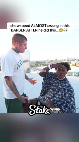 Ishowspeed ALMOST swung in this BARBER AFTER he did this…😨👀#fyp #ishowspeed 