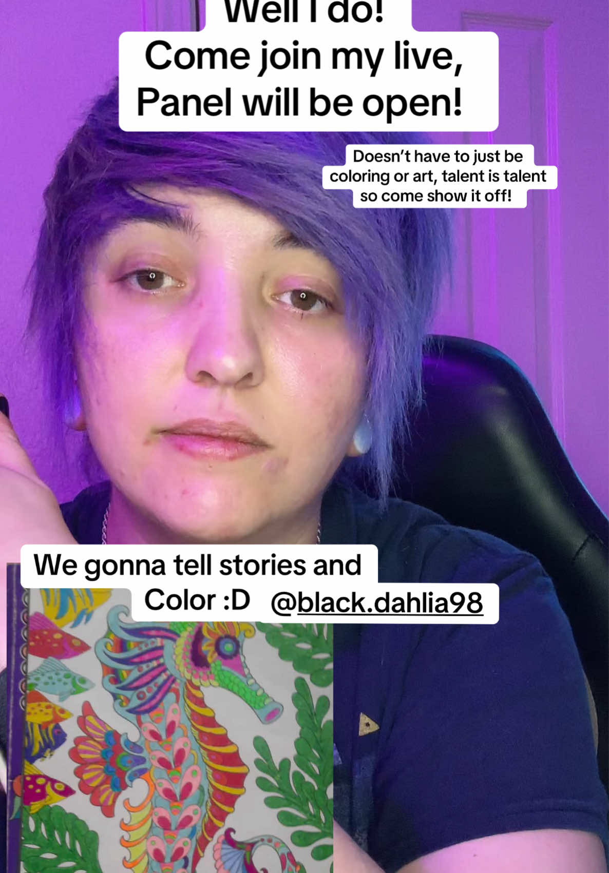 Come join my live :D we will be Coloring and Story Telling! #LIVEIncentiveProgram #GenuineInteractionMatters #PaidPartnership #storytim #scarystories 