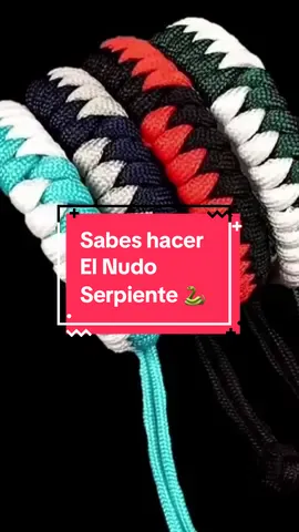 Si sabes hacer este nudo 🐍, podrás crear collares, pulseras , llaveros, y miles de accesorios más…  ¿Cuéntame si ya conocías este nudo ?  #paracordbracelet #paracord #manualidadesfaciles #manualidadescreativas #antiestrés 