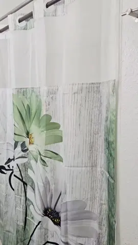 No hook double layer shower curtain. #showercurtain #nohookcurtain #bathroomshowercurtain 