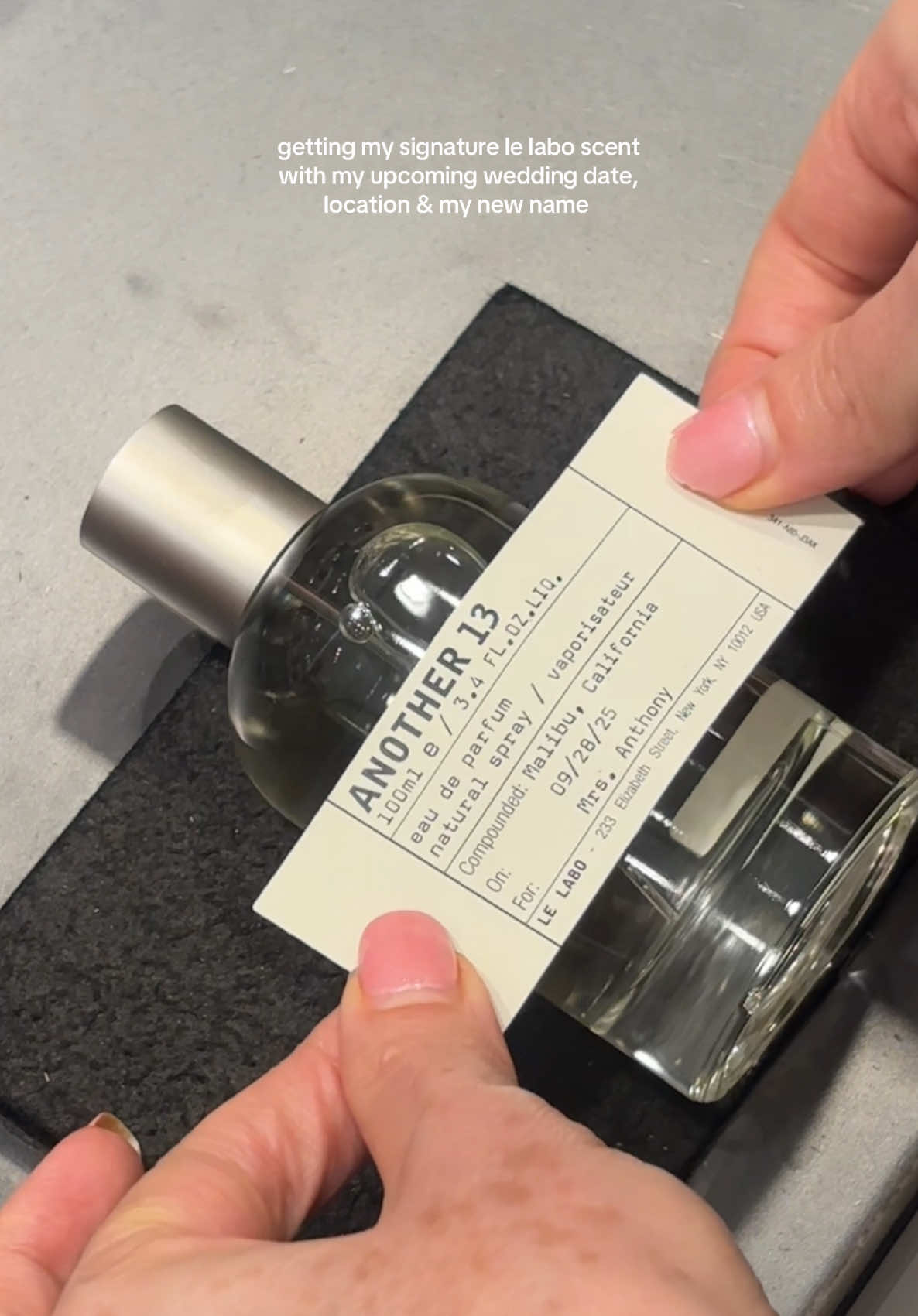 highly recommend this to all my bride girlies, I did in fact cry #lelabo #weddingscent 