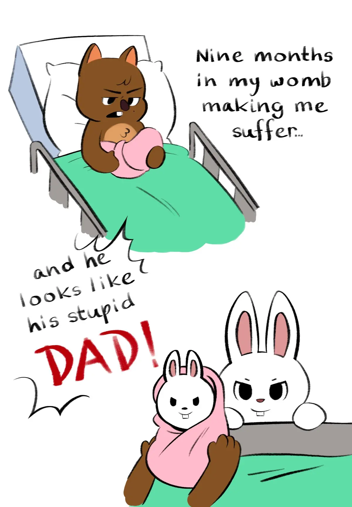 A silly thing I drew for fun that no one should be taking very seriously #skzoo #hanquokka #leebit 