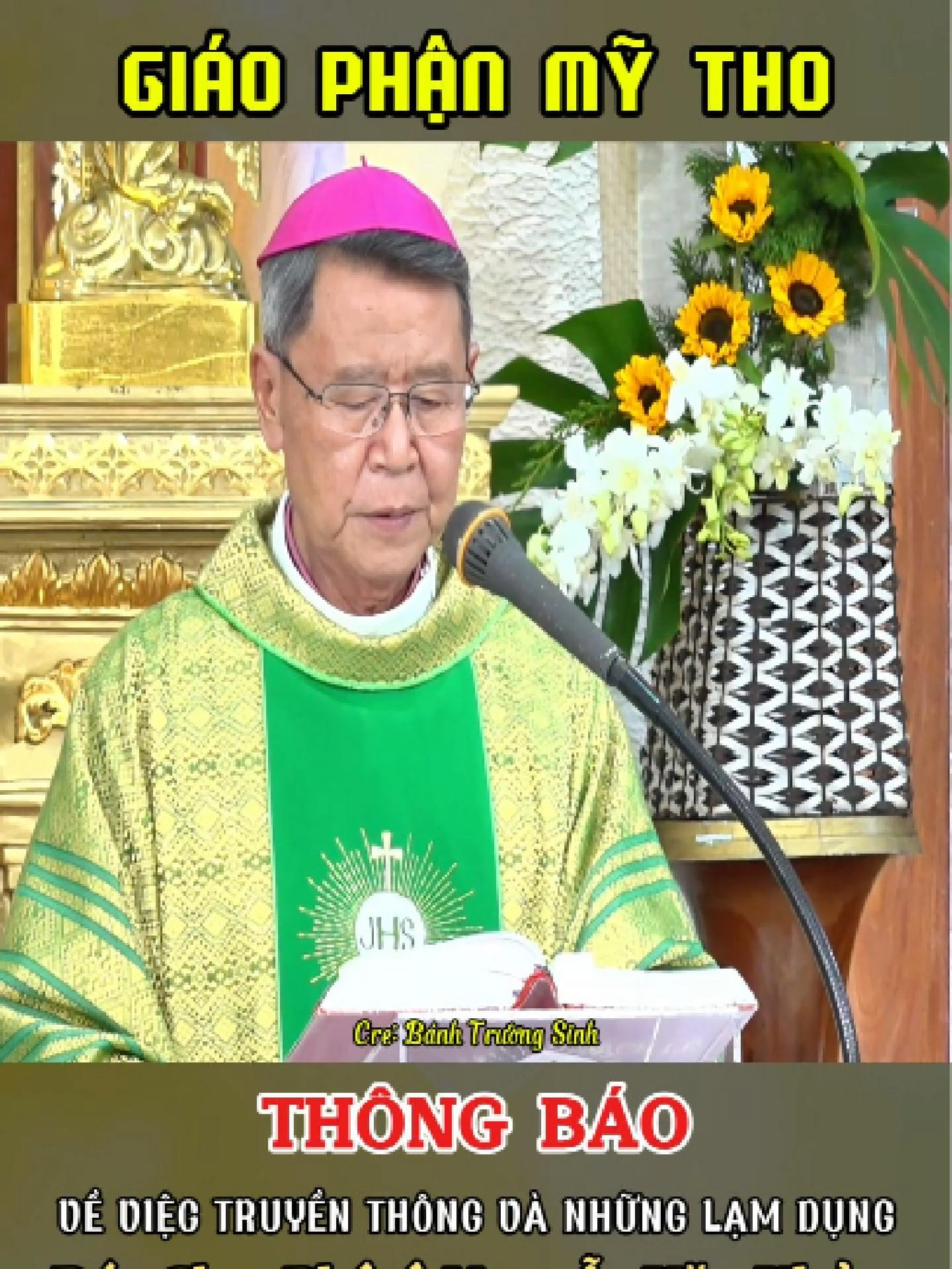 THÔNG BÁO VỀ VIỆC TRUYỀN THÔNG VÀ NHỮNG LẠM DỤNG #banhtruongsinh #tuhaolanguoiconggiao #linhmucgioanlamtrongbon #giaophanmytho #namthanh2025 #catholic
