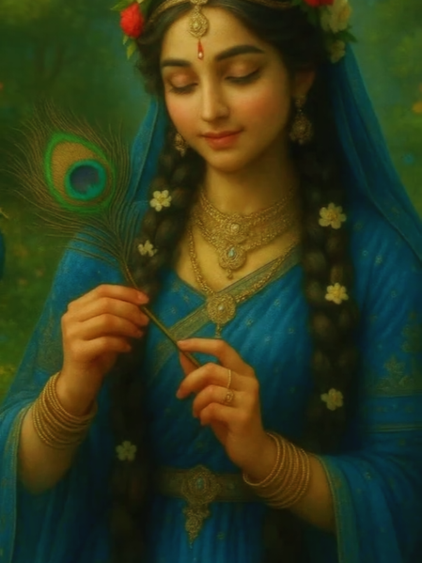 अनङ्ग-रण्ग मङ्गल-प्रसङ्ग-भङ्गुर-भ्रुवां सविभ्रमं ससम्भ्रमं दृगन्त–बाणपातनैः । निरन्तरं वशीकृत.... #radhaasthami #fyp #fypage #fyppppppppppppppppppppppp #harekrishna radhe