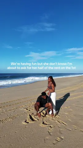 She gonna have it too 🤏🏾  #blacklove #couplestiktok #oceanview #rentdue #TikTokTrends 