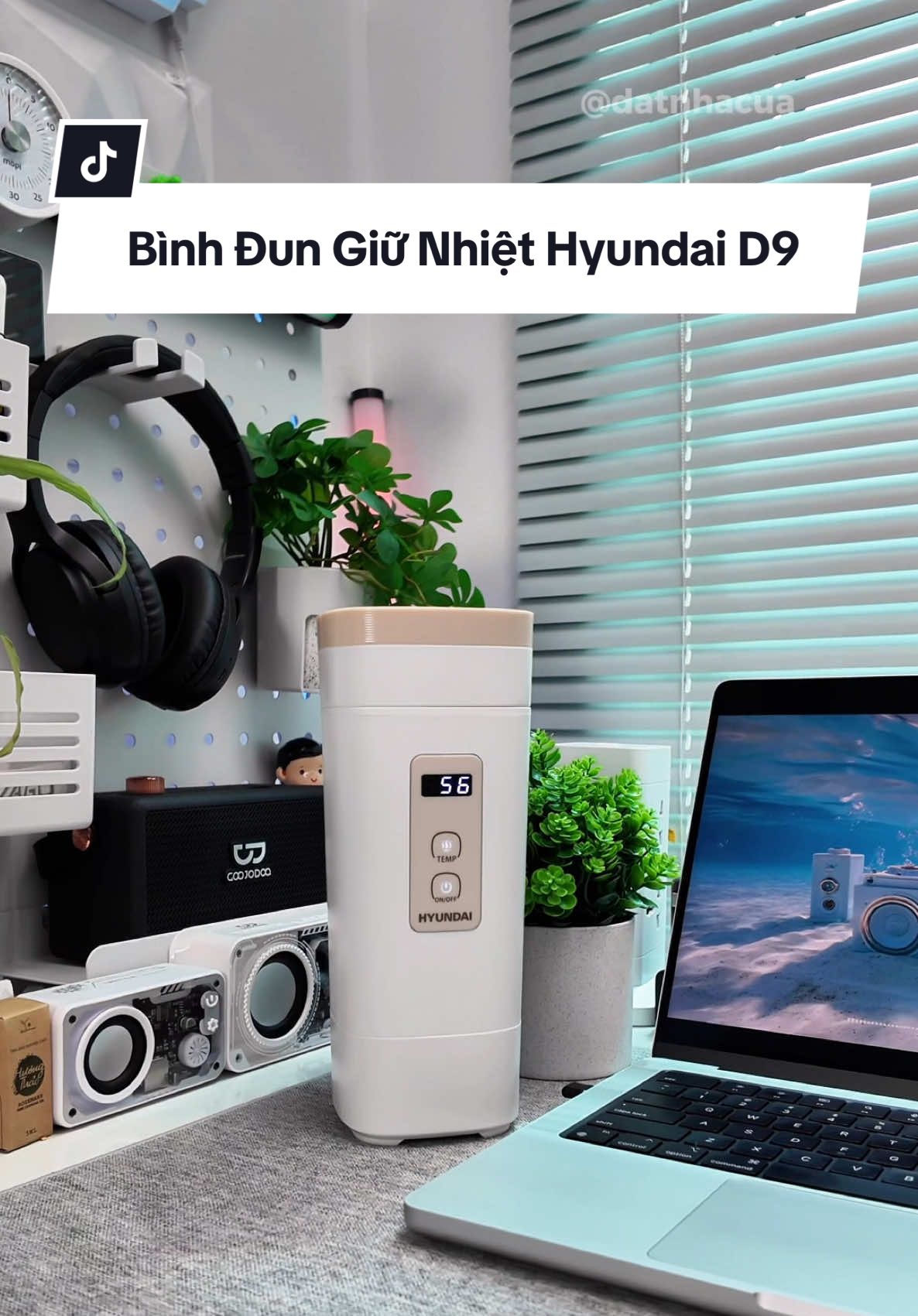 Bình Đun Giữ Nhiệt di động Hyundai D9 với 13 cấp độ nhiệt rất thích hợp sử dụng ở văn phòng, du lịch hay hâm sữa cho con cũng rất ok #binhdungiunhiet #binhgiunhietthongminh #hyundaid9 #datnhacua 