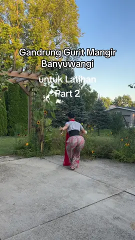 Gandrung Gurit Mangir Banyuwangi untuk latihan dari belakang 