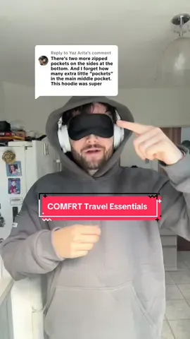 Replying to @Yaz Arita POV: the comments are doing the math for me 😂✈️ #comfrt #travelessentials #comfrthoodie 