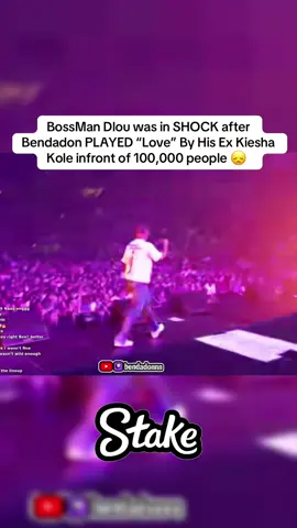 BossMan Dlou was in SHOCK after Bendadon PLAYED “Love” By His Ex Kiesha Kole infront of 100,000 people 😞 #bossmandlow #ben #viral #fyp 