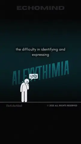 Todays lesson, alexythimia. Why do some people wait so long to speak about their feelings. If this resonates with you our ebook dives even deeper, get your copy on our page. #echomind #relatable #mentahealth #HealingJourney #psychology 