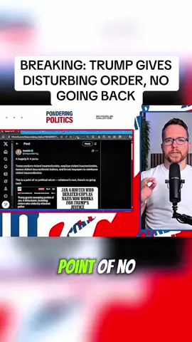 BREAKING: TRUMP GIVES DISTURBING ORDER, NO GOING BACK #donaldtrump #disturbing #fyp 