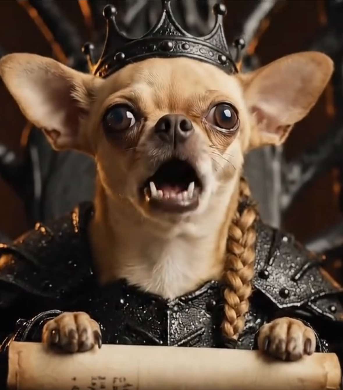 People gotta stop playin’ wit me😤🤏👑 #chihuahuasoftiktok #chiqeefa #dogsoftiktok #pitbullsoftiktok #medieval 