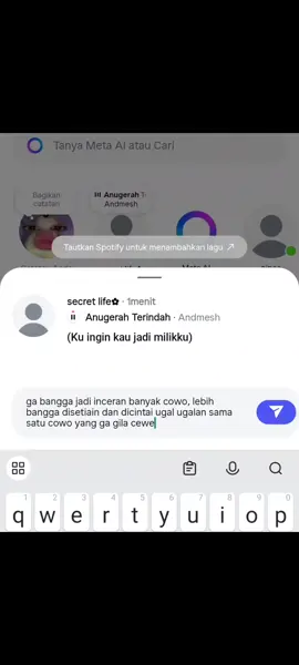 masih ada kah cowo cukup dengan satu cewe? #anugerahterindah #andmesh #foryou 