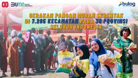 Memeriahkan HUT RI Ke-80 🇲🇨🇲🇨Pemprov Jawa Timur, Pemkot Surabaya, TNI Kodam V Brawijaya, dan Perum BULOG Kanwil Jawa Timur gelar Gerakan Pangan Murah (GPM) secara serentak di 962 titik di Jawa Timur dengan Kuantum Beras SPHP 4.863.020 Kg. Kegiatan ini merupakan bagian dari pelaksanaan GPM Serentak seluruh Indonesia yang dilaksanakan di 7.285 kecamatan pada 38 Provinsi Seluruh Indonesia. @prabowo @pco.ri @kementerianpertanian @a.amran_sulaiman @sudaru_sudaryono @perum.bulog @ramdhaniahmadrizal @kementerianbumn @jatimcetar #BerasSPHP #BULOG #BULOGhadir #PemerintahHadir #BULOGDukungSwasembadaPangan #SwasembadaPangan #KinerjaBULOG #MengantarkanKebaikan #BULOGSalurkanSPHP #buloguntukindonesia 