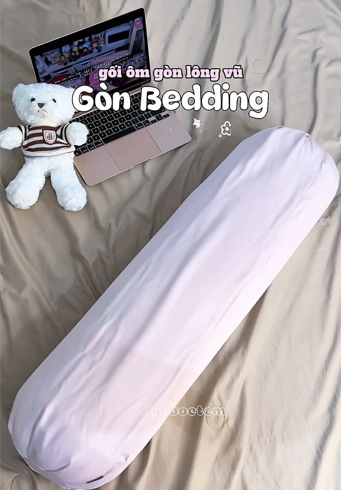 Nghe tui đi, gối gòn lông vũ là siêu êm, ôm ngủ ngon lắm luôn #gonbedding #goiom #goingu #goiomngu #goilongvu 