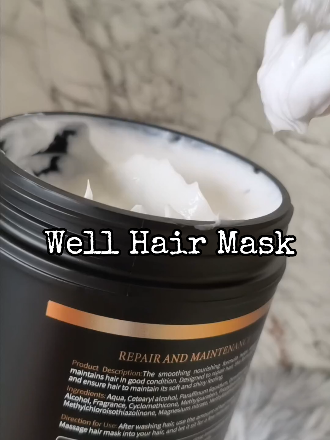 Good bye dry hair and hello smooth and shiny hair. #hairmask #wellhair #repairandmaintenancehairmask #fyf #fyp 