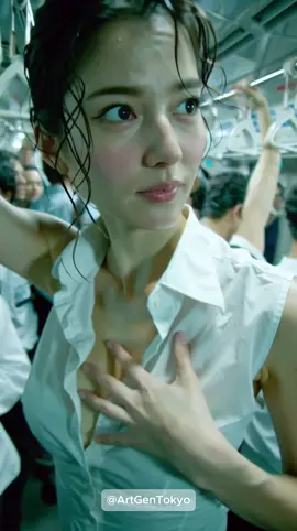 彼女はいつもふざけています #aigirl #ai美女 #train #beauty 