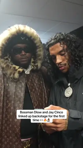 #BossmanDlow and #jaycincoo linked up backstage for the first time 👀🔥 