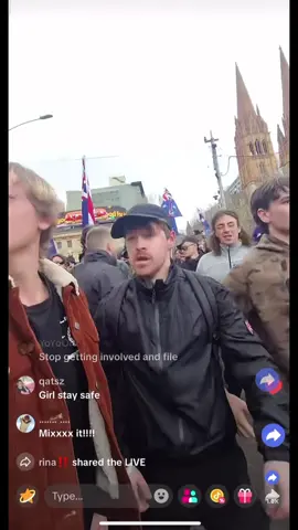 Today’s ‘Peaceful’ march for Australia telling First Nations people to get out..  just embarrassing #marchforaustralia2025 #freepalestine #australia 